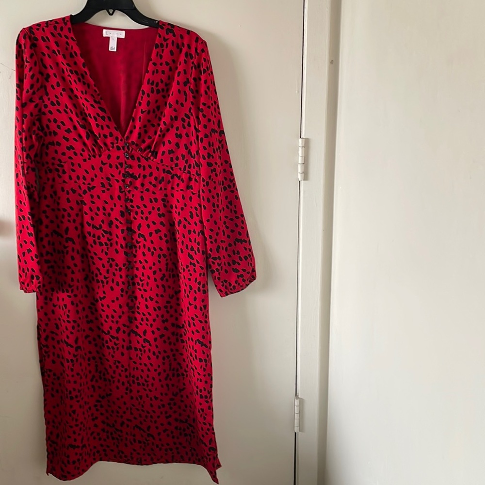 Leith red dress size large